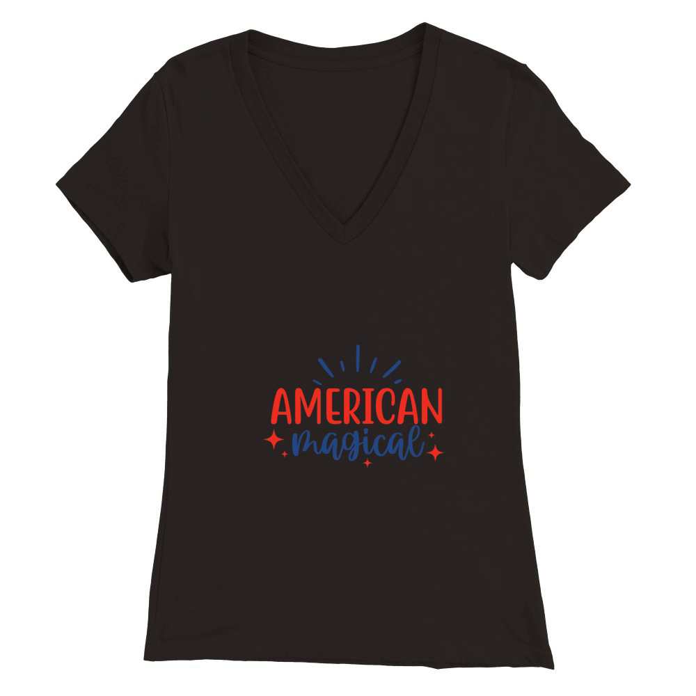 American magical Premium Womens V-Neck T-shirt