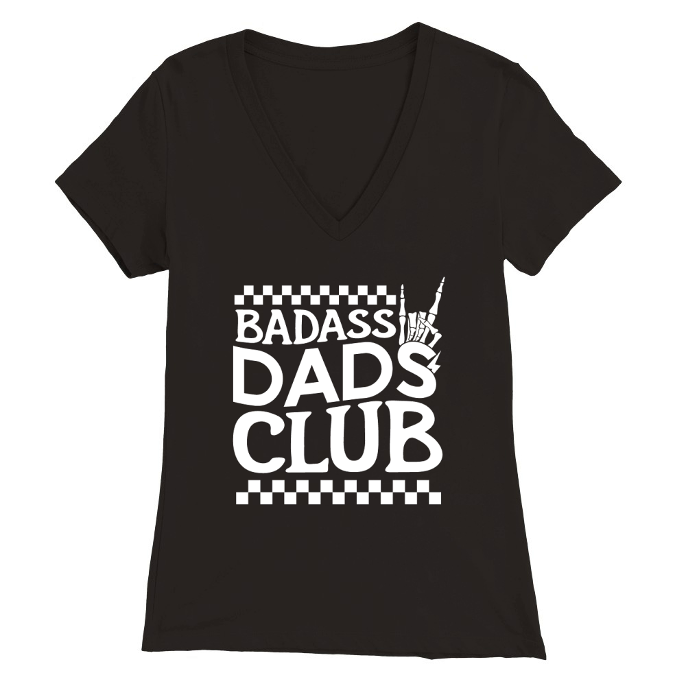 Badass dads Club 9 04 Premium Womens V-Neck T-shirt