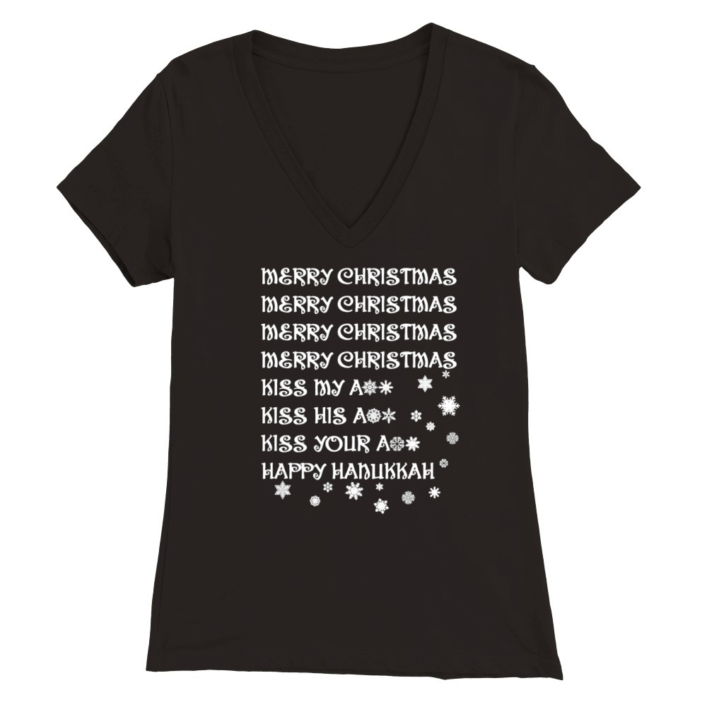 Christmas Vacation Merry Christmas List Premium Womens V-Neck T-shirt