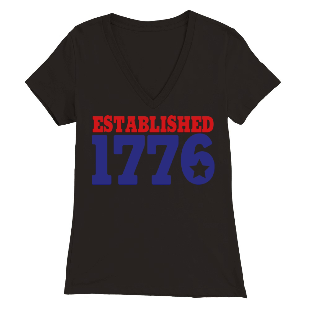 Established 1776 Premium Womens V-Neck T-shirt