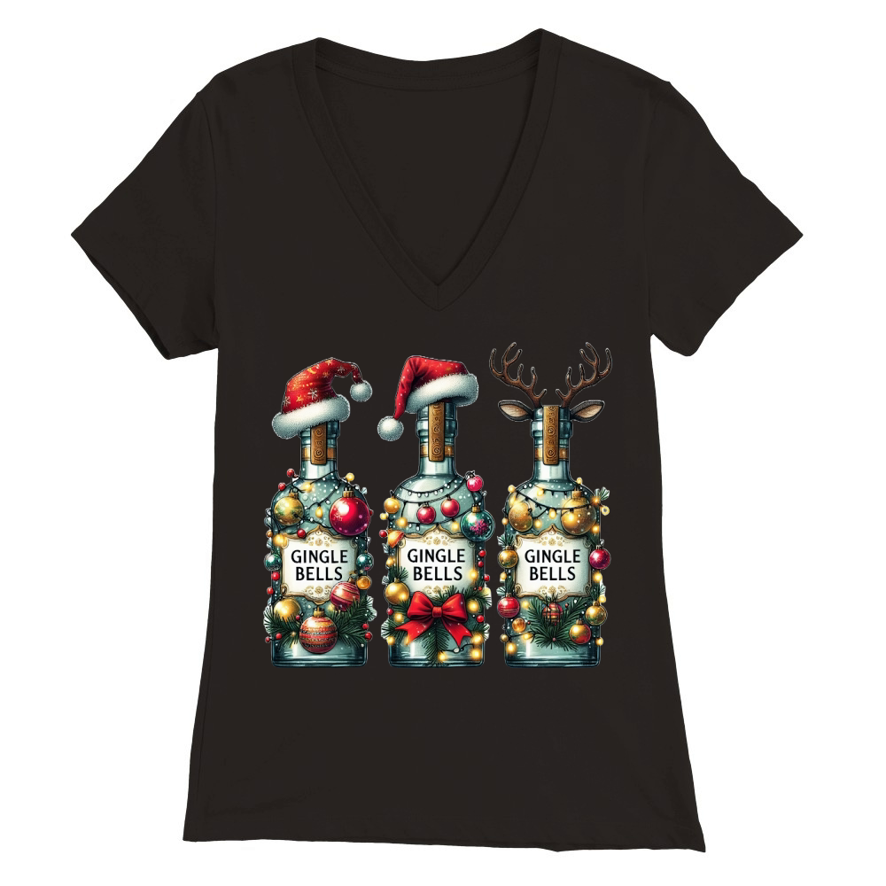 GingleBells (2) Premium Womens V-Neck T-shirt