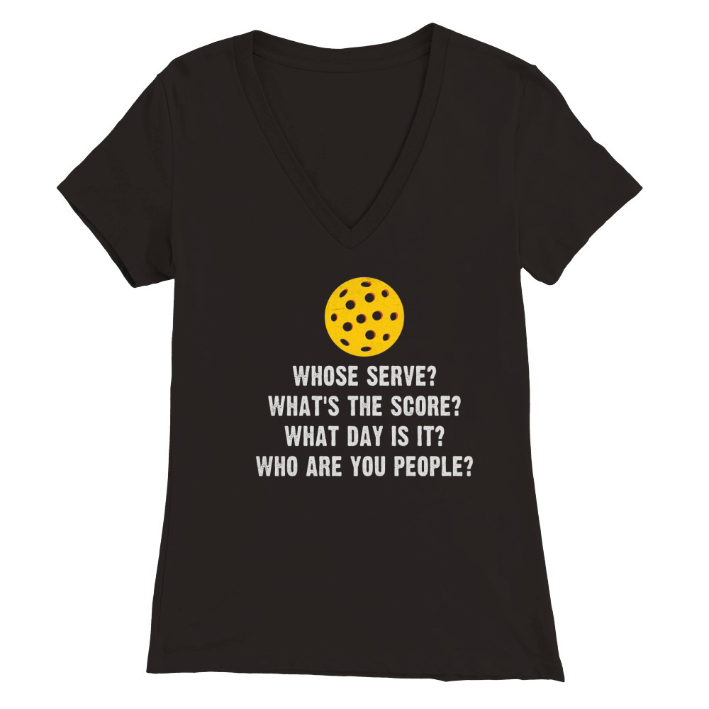 Whose Serve Whats The Score Premium Womens V-Neck T-shirt