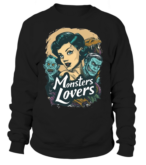 Monster Lover Vintage Halloween Sweatshirt Unisex