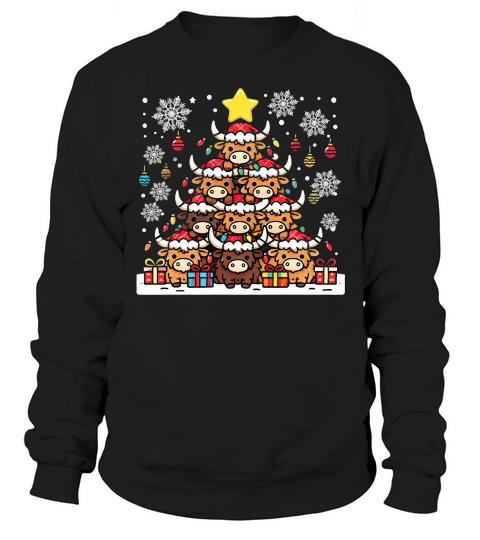 Scottish Highland Cow Christmas 1 Sweatshirt Unisex