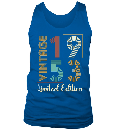 Vintage 1953 Limited Edition Birthday T Shirt Design (1) Tank Top Unisex