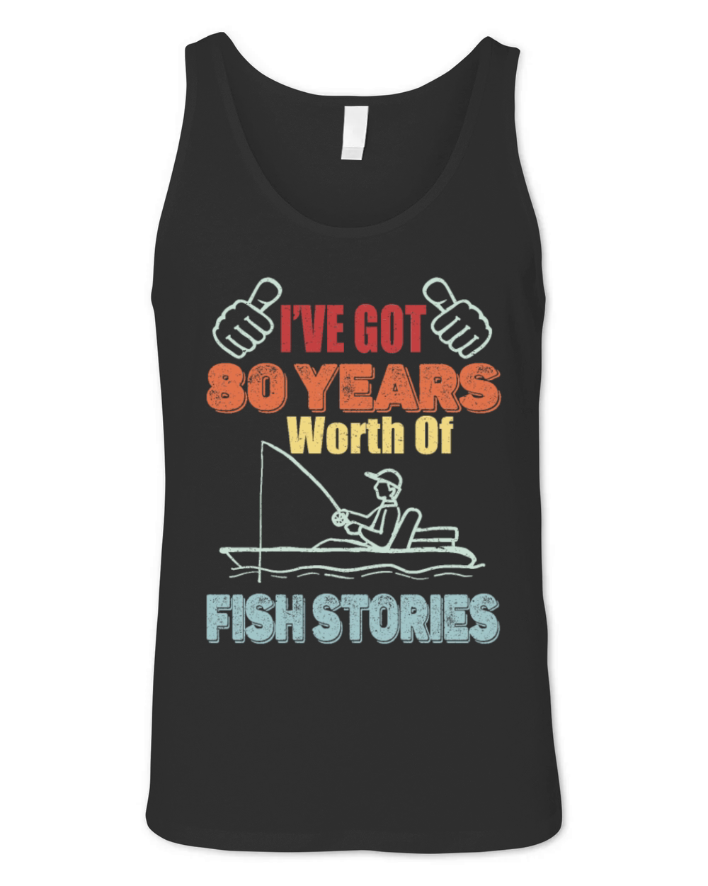 80 Years Worth Of Fish Stories-1941 Birthday Gift Unisex Jersey Tank