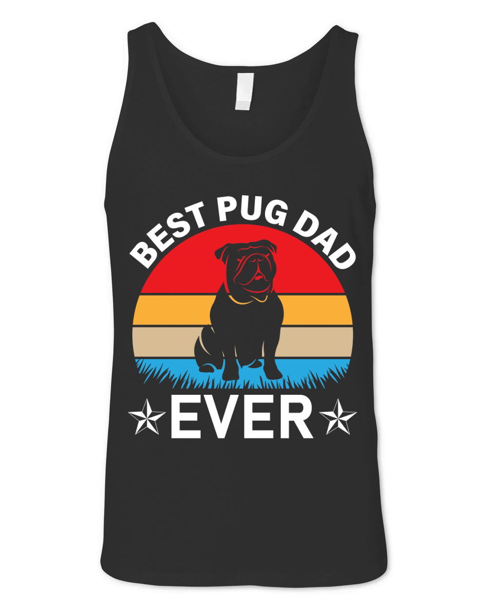 Best Pug Dad Ever Unisex Jersey Tank