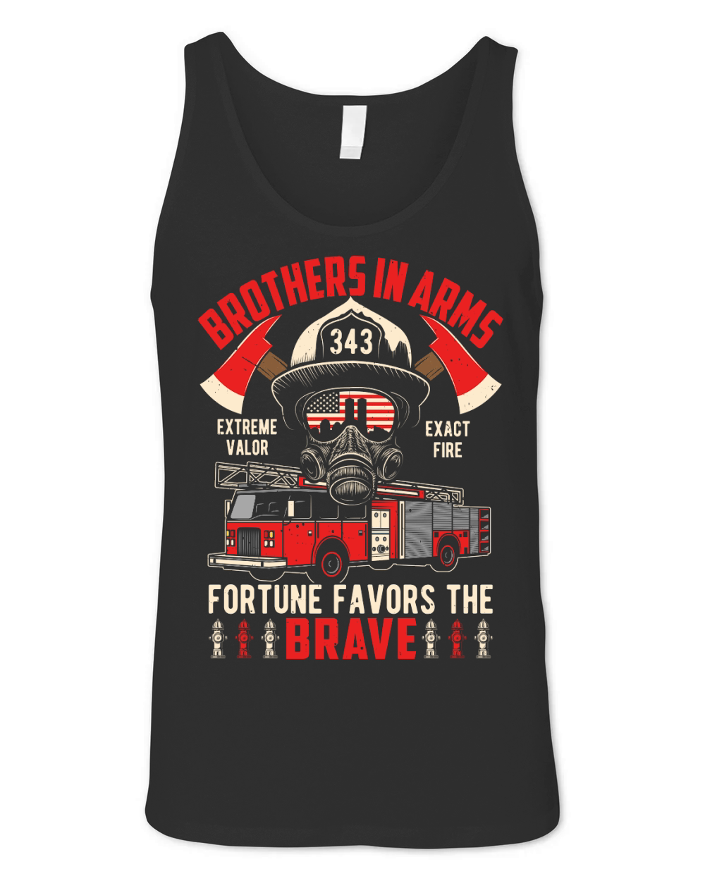 Brothers in arms extreme valor exact fire fortune favors the brave Unisex Jersey Tank