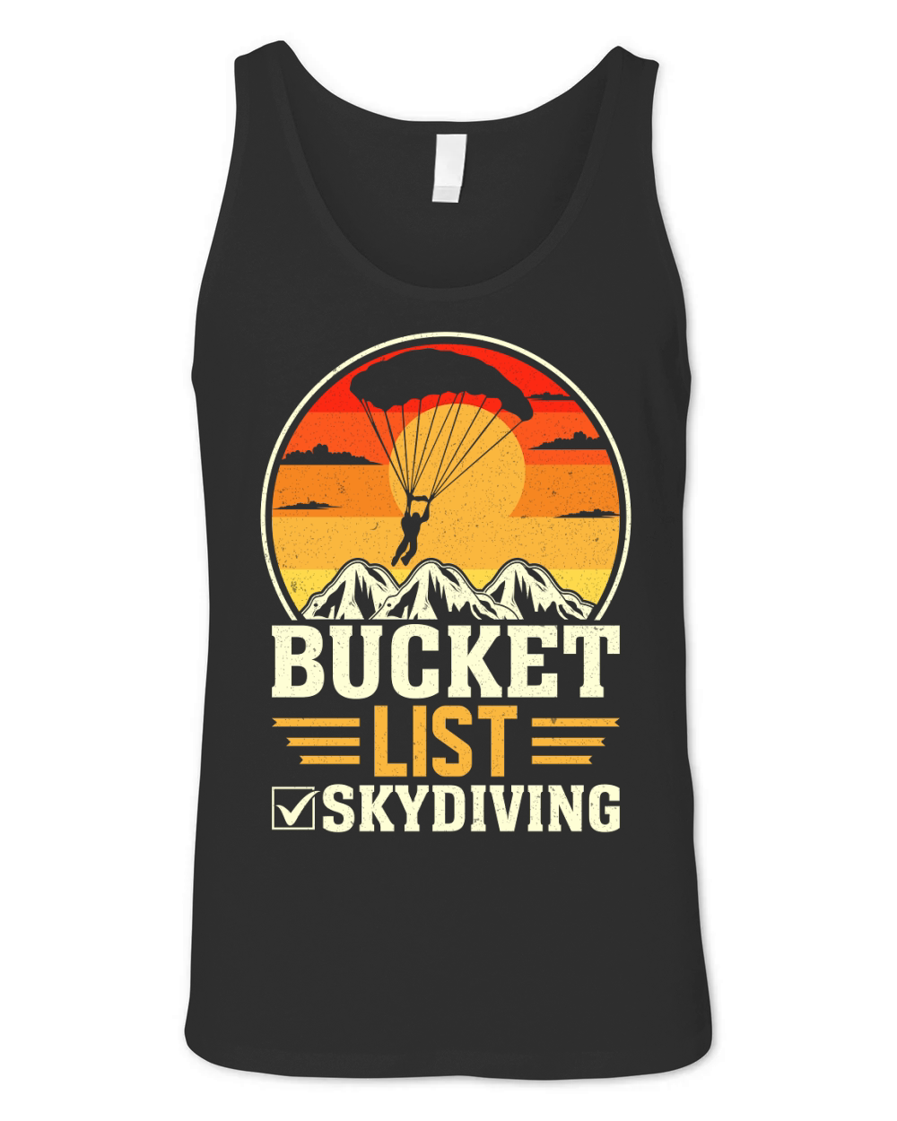 Bucket list skydiving 08 Unisex Jersey Tank