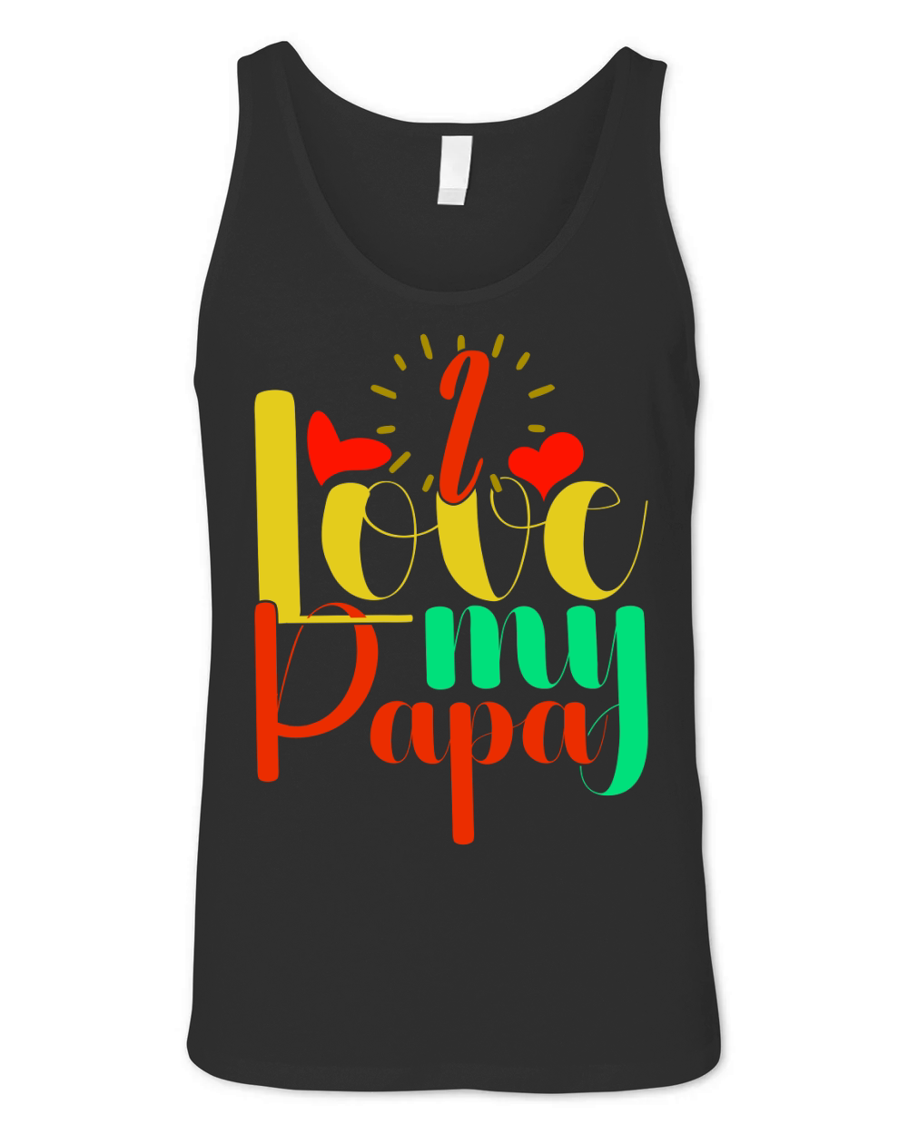 I Love My Papa 8 Unisex Jersey Tank