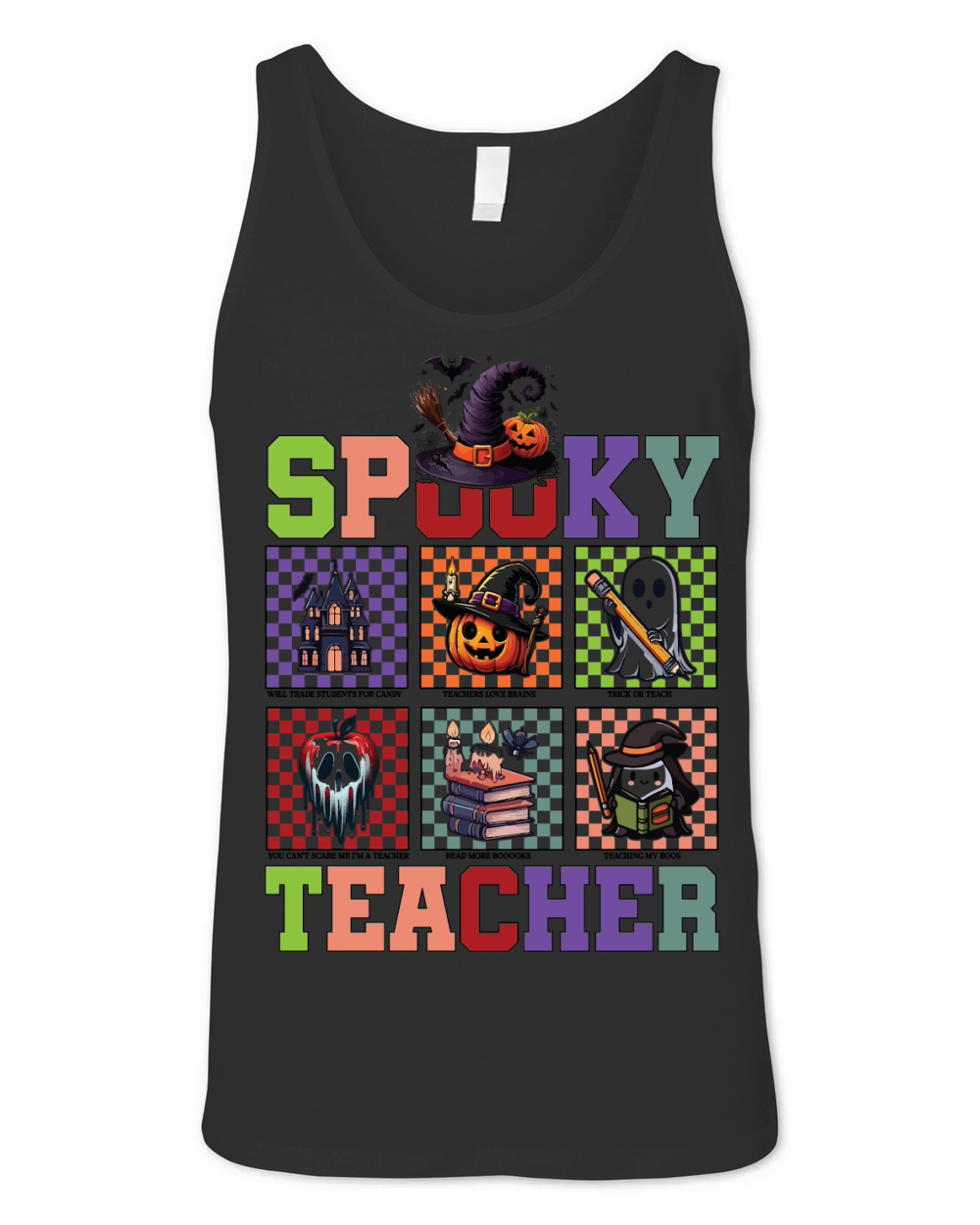 Spooky teacher 12 Unisex Jersey Tank