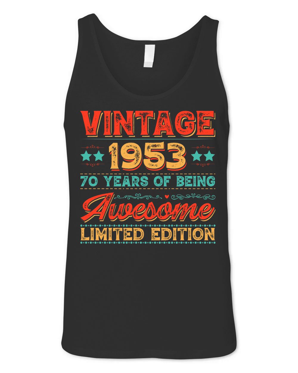 Vintage 1953 Being Awesome Limited Edition Birthday (1) Unisex Jersey Tank