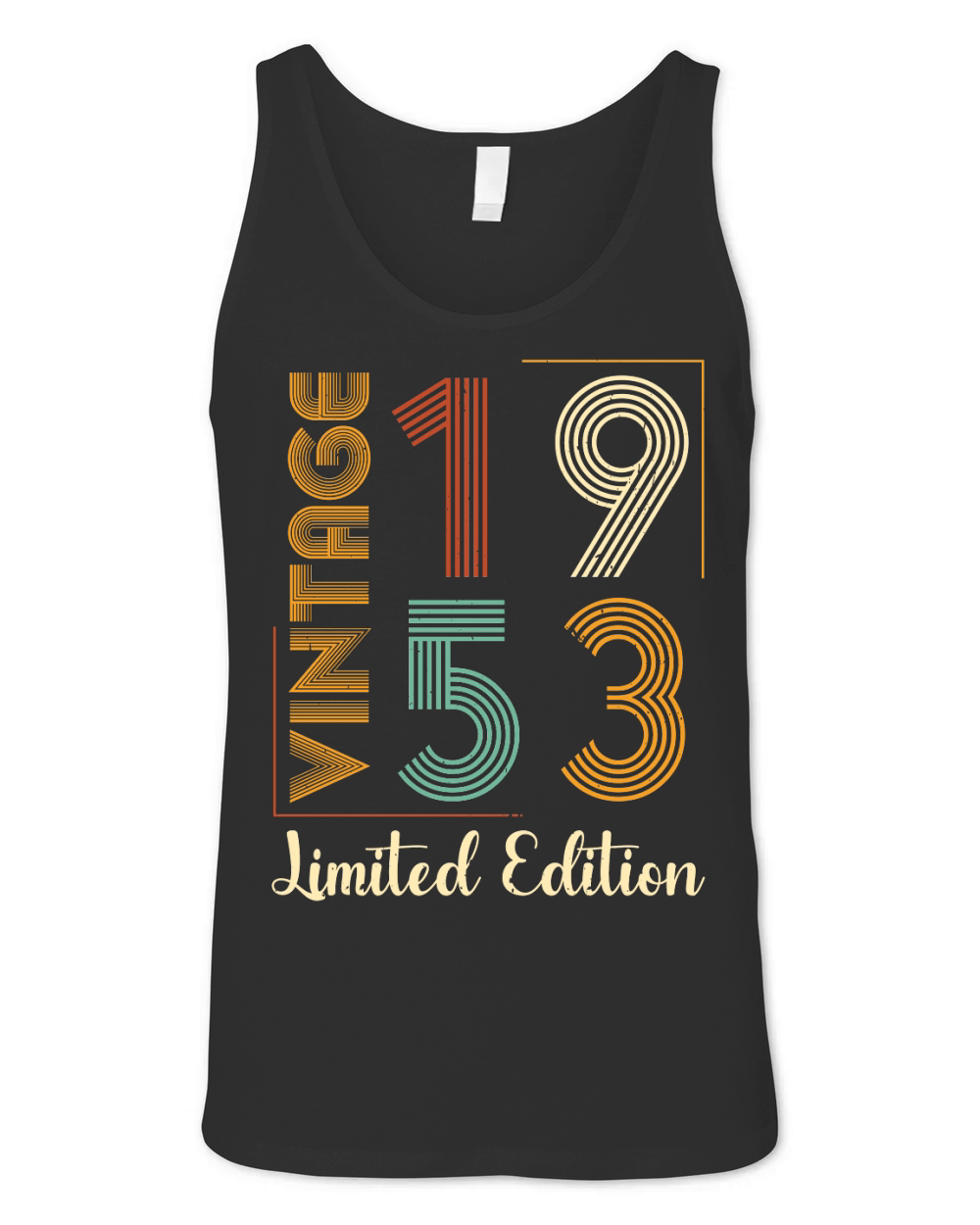 Vintage 1953 Limited Edition Birthday T Shirt Design (1) Unisex Jersey Tank