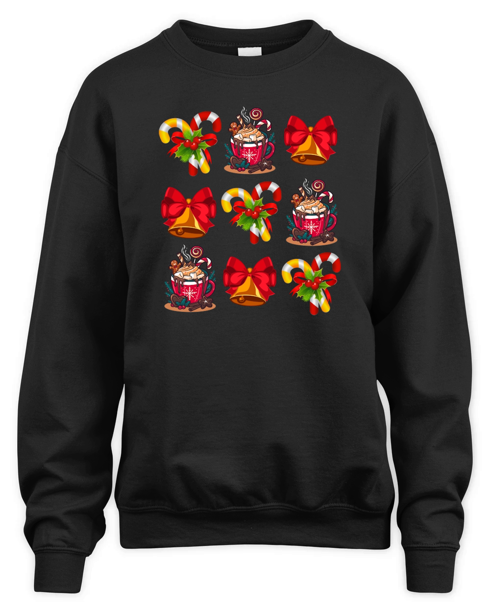 Coquette Cake Christmas Candy Bow Unisex Premium Crewneck Sweatshirt