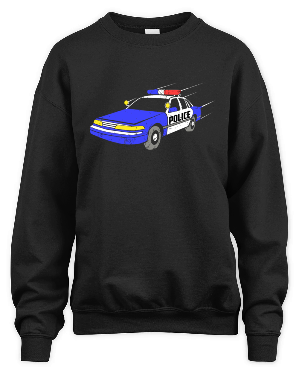 Police Car Graphic Kids Unisex Premium Crewneck Sweatshirt