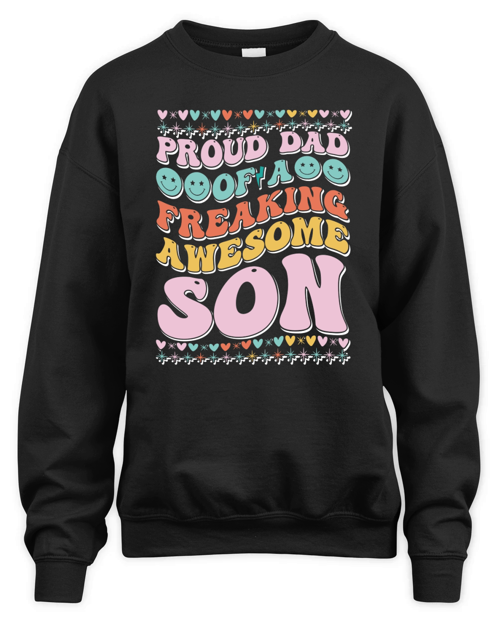 Proud dad of a freaking awesome son Unisex Premium Crewneck Sweatshirt