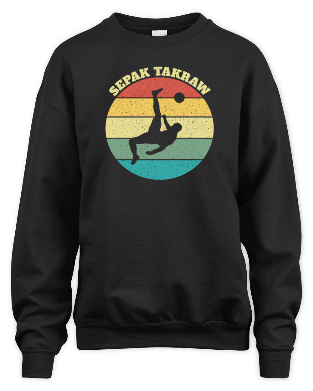 Retro Vintage Kick Volleyball Sepak Takraw Unisex Premium Crewneck Sweatshirt