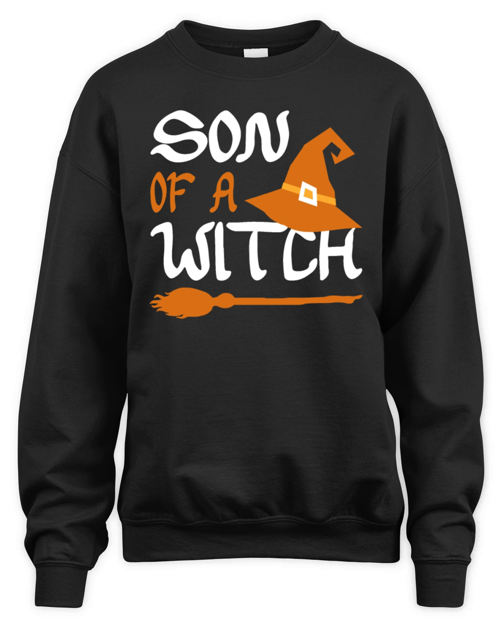 Son Of A Witch Funny Pun Retro Halloween Costume Unisex Premium Crewneck Sweatshirt