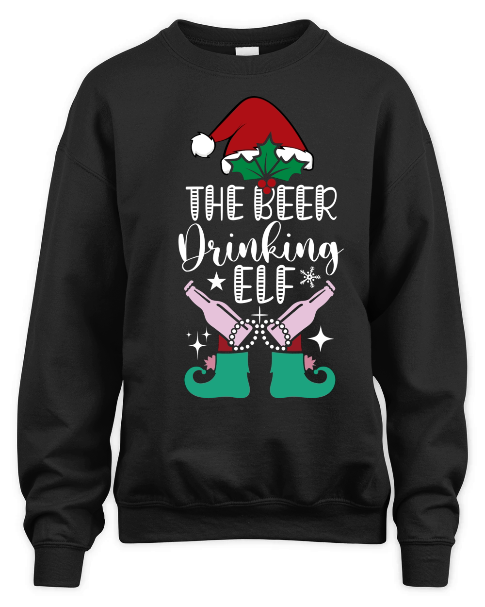 THE BEER DRINKING ELF VECTOR 9 Unisex Premium Crewneck Sweatshirt