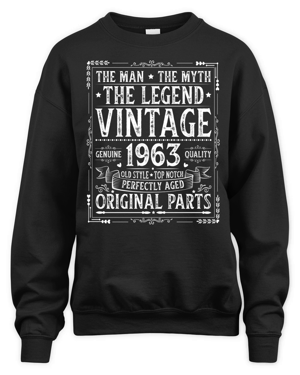 The Man The Myth The Legend Vintage 1963 Unisex Premium Crewneck Sweatshirt