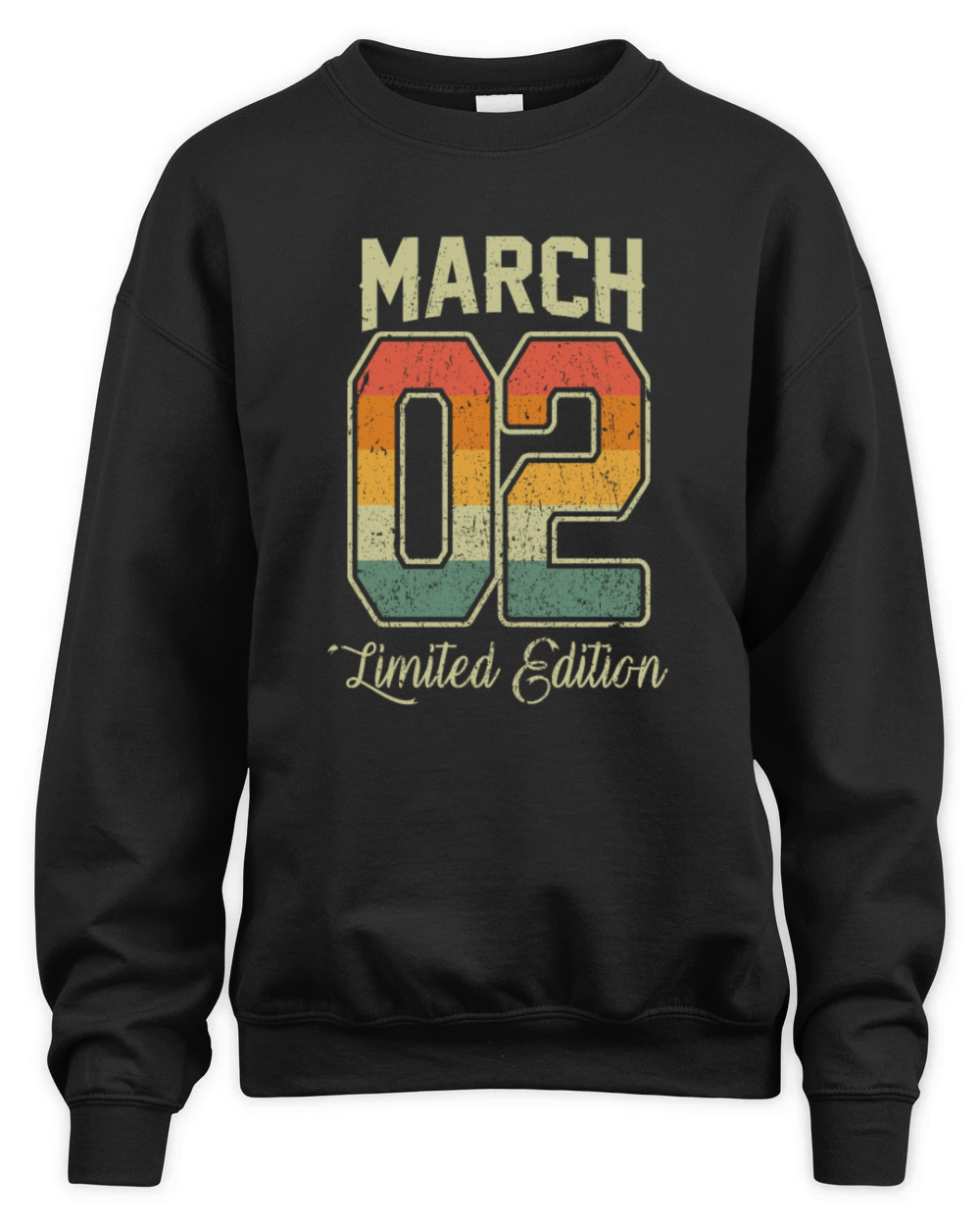 Vintage 18th Birthday March 2002 Sports Gift Unisex Premium Crewneck Sweatshirt