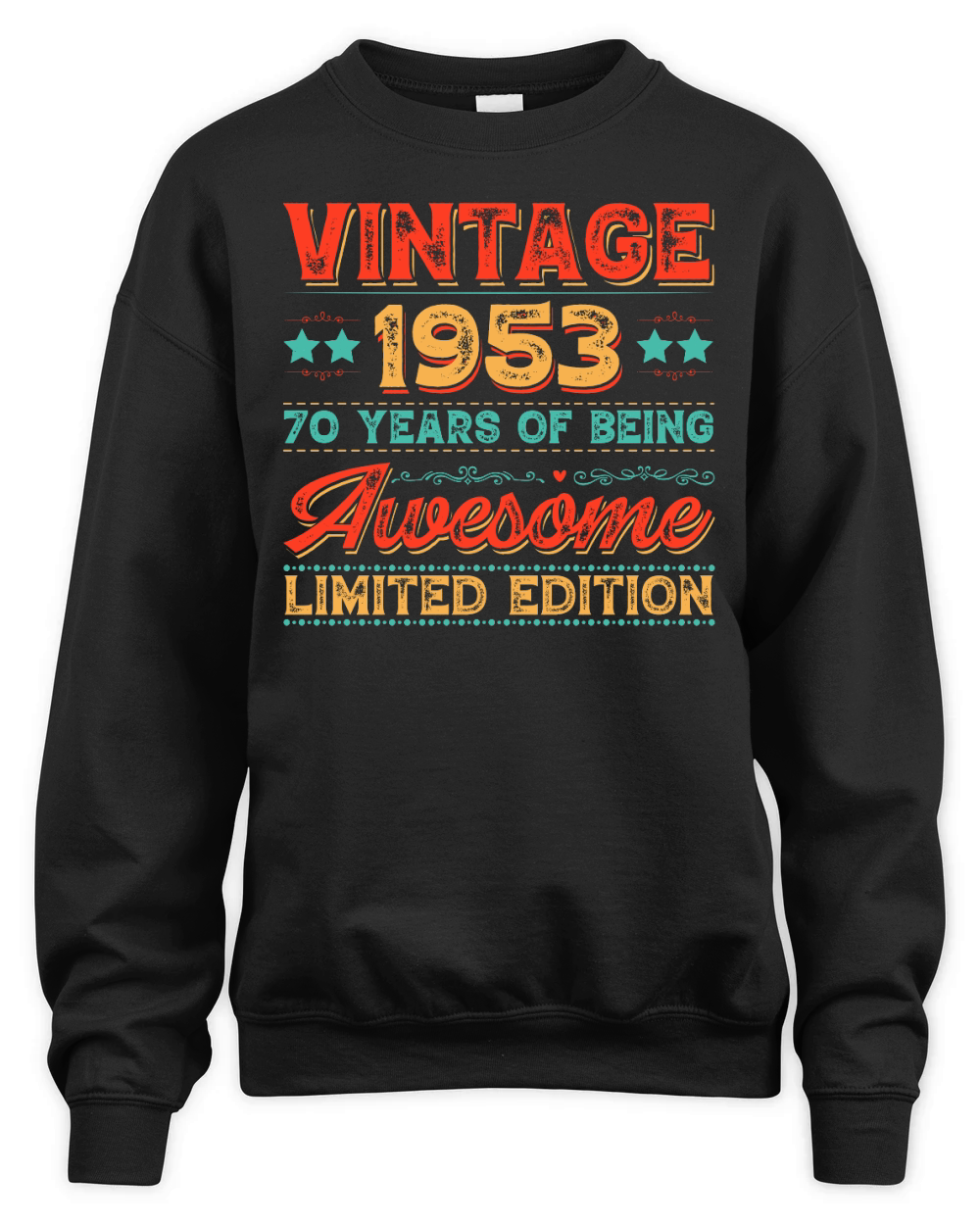 Vintage 1953 Being Awesome Limited Edition Birthday (1) Unisex Premium Crewneck Sweatshirt