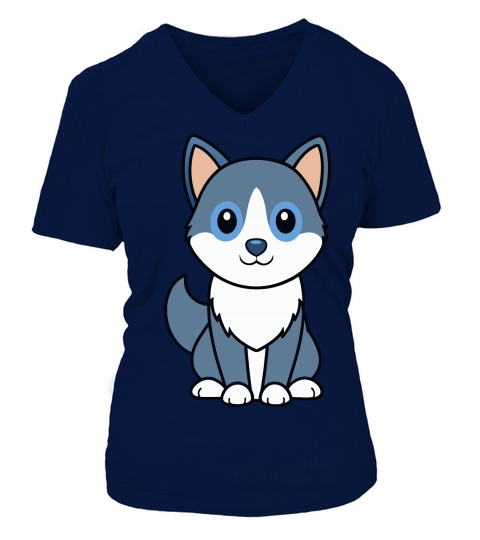 Alaskan Klee Kai V-neck T-Shirt Woman