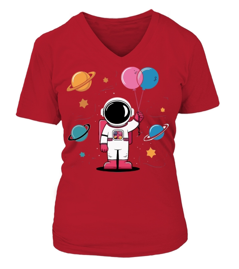 Astronaut 09 V-neck T-Shirt Woman