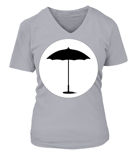 Beach Umbrella (7) V-neck T-Shirt Woman