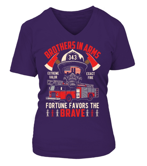 Brothers in arms extreme valor exact fire fortune favors the brave V-neck T-Shirt Woman