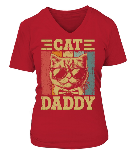 Cat daddy V-neck T-Shirt Woman
