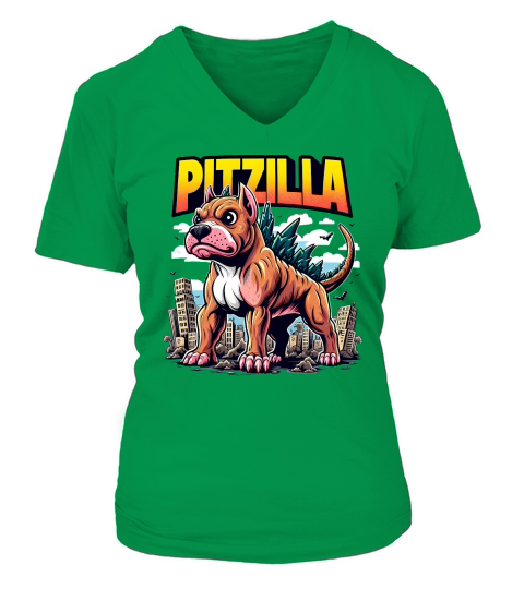 dogzilla (21) V-neck T-Shirt Woman
