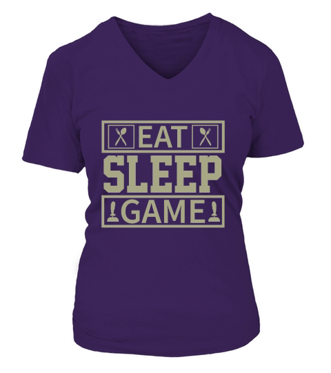 Eat Sleep Game V-neck T-Shirt Woman