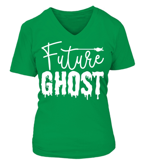 Future Ghost Halloween V-neck T-Shirt Woman