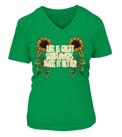 Gardening Sunflower Flowers V-neck T-Shirt Woman
