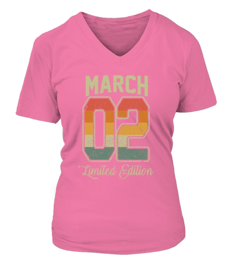 Vintage 18th Birthday March 2002 Sports Gift V-neck T-Shirt Woman