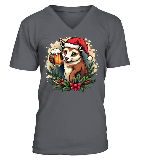 Animal Beer Christmas Sublimation Bundle 05 V-Neck T-shirt