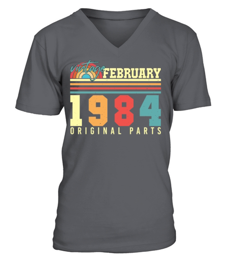 Born February 1984 Vintage V-Neck T-shirt