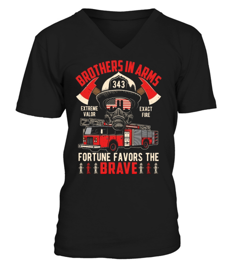 Brothers in arms extreme valor exact fire fortune favors the brave V-Neck T-shirt