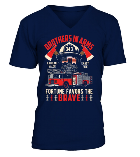 Brothers in arms extreme valor exact fire fortune favors the brave V-Neck T-shirt