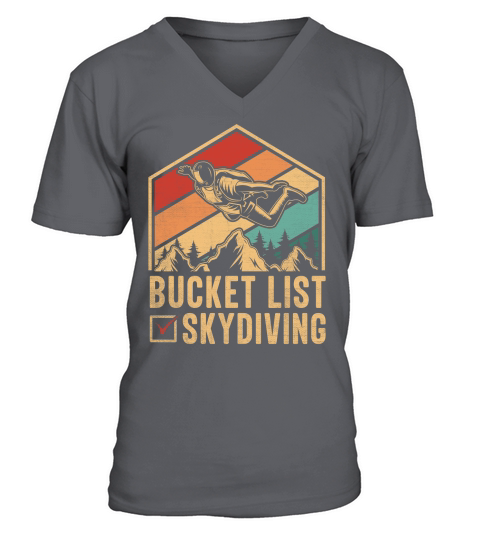 Bucket list skydiving 04 V-Neck T-shirt