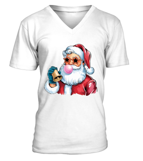 Christmas Santa Bell Vintage Christmas V-Neck T-shirt