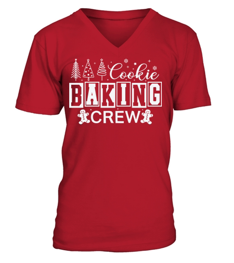 CookieBakingCrew 2White V-Neck T-shirt
