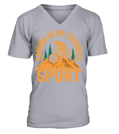 Hiking   Gaming is my favorite sport 2 V-Neck T-shirt