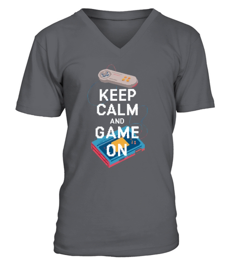 Keep Calm and Game on 1 08 V-Neck T-shirt