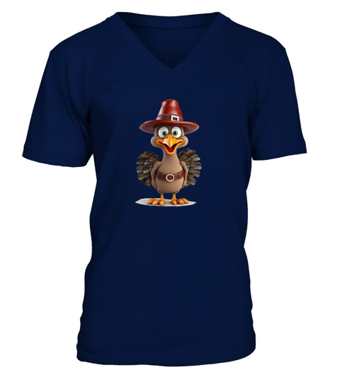 Thanksgiving Funny Turkey V-Neck T-shirt