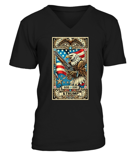 trump Tarot Card 9 V-Neck T-shirt