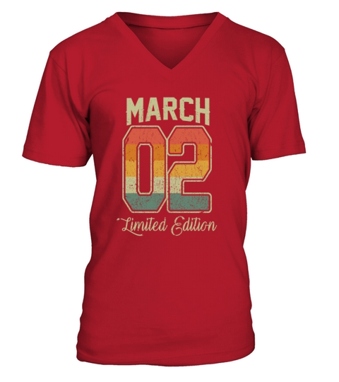 Vintage 18th Birthday March 2002 Sports Gift V-Neck T-shirt