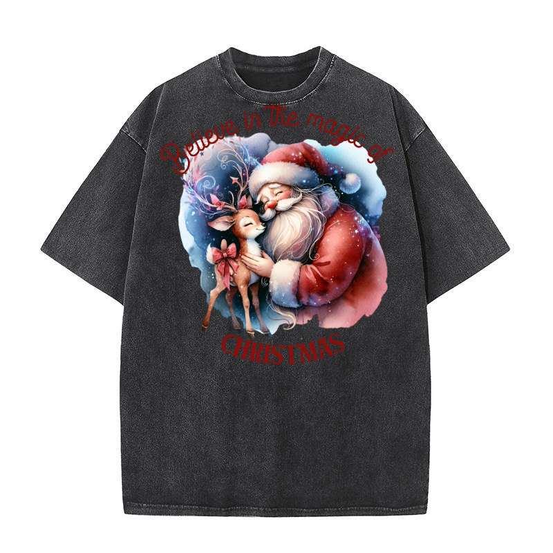 believe in the magic of christmas Washed T-Shirt