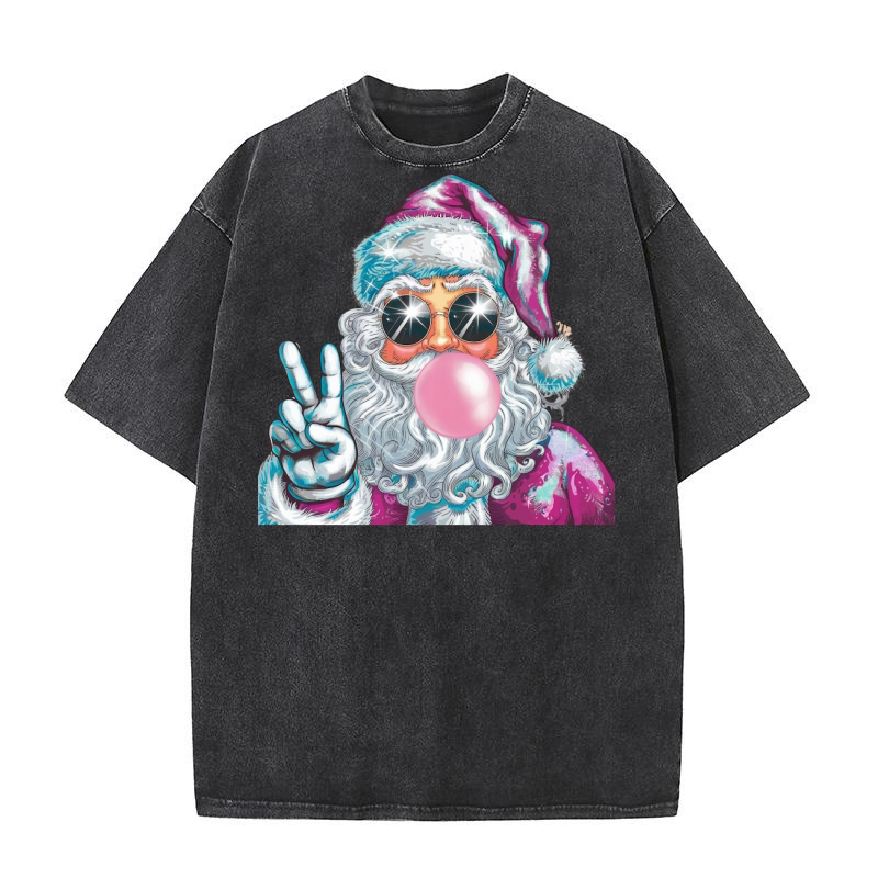 Bubble gum santa christmas 1 Washed T-Shirt